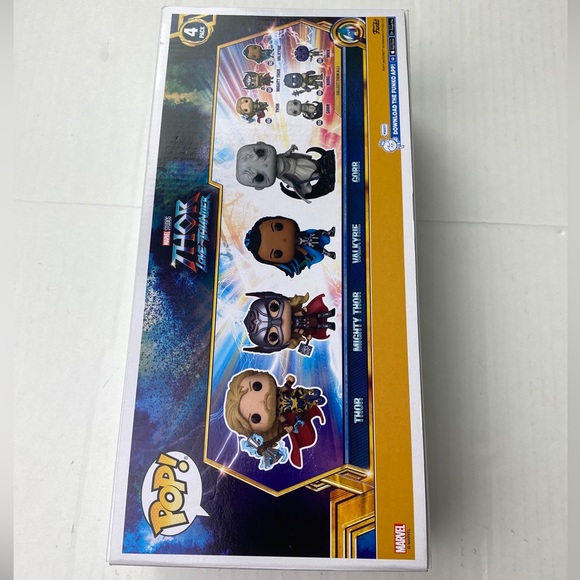 Funko Pop Thor Love and Thunder Mighty Valkyrie Gorr 4 Pack Marvel Studio New - Picture 4 of 8
